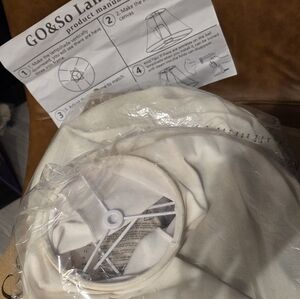 2 New Cream Canvas GO & So Collapsible Lamp Shades